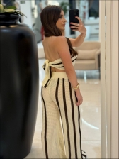 CONJUNTO CAMILE - Off white com preto