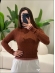 BLUSA BICOLOR VANESSA - MARROM COM ROSA