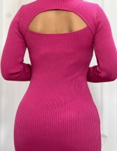 VESTIDO RECORTE COSTAS - Pink