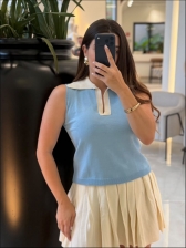 REGATA BICOLOR POLO - AZUL BEBE