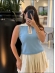 REGATA BICOLOR POLO - AZUL BEBE