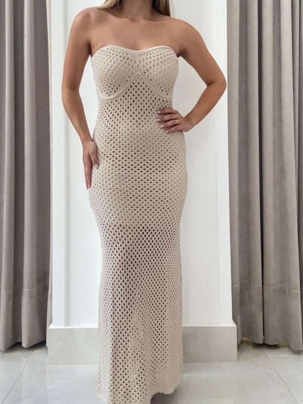 VESTIDO TOMARA QUE CAIA  SASHA - Areia