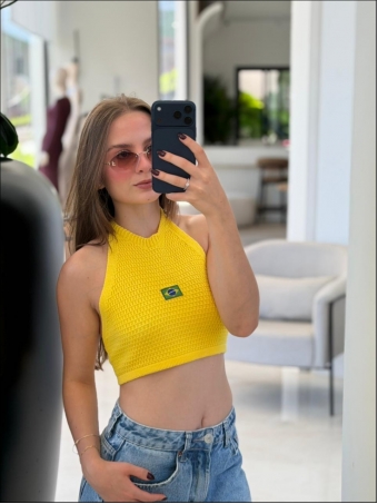 TOP APLIQUE BANDEIRA