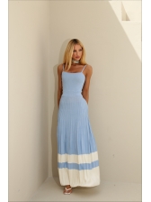 VESTIDO CARLOTA - OFF WHITE/ AZUL BEBE