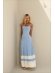 VESTIDO CARLOTA - OFF WHITE/ AZUL BEBE