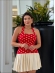 REGATA LUCY POÁ - VERMELHO COM BRANCO
