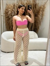 CALÇA RENDADA PAULA - OFF WHITE(SEM FRANJAS)