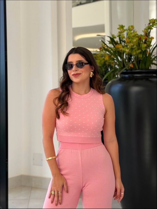 CROPPED JULY POÁ - ROSA BEBE