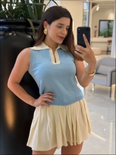REGATA BICOLOR POLO - AZUL BEBE