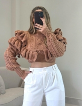 CROPPED BABADOS ROMA - Bege novo
