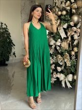 VESTIDO PLISSADO MAYARA - VERDE BANDEIRA