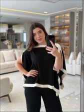 CONJUNTO KIMONO  NARCISA - PRETO