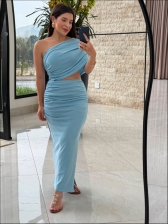 VESTIDO MODAL MAGNÓLIA - AZUL BEBE
