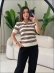 TSHIRT LISTRAS ARY - OFF WHITE/ VERMELHO/ VERDE