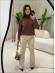 BLUSA GOLA ALTA LUMA - CARAMELO