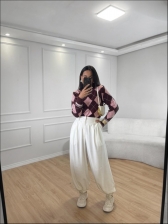 BLUSA ESCOCESA GERLANE - MARROM COM ROSA