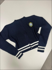 JAQUETA ZIPER BRASÃO BRASIL - AZUL MARINHO