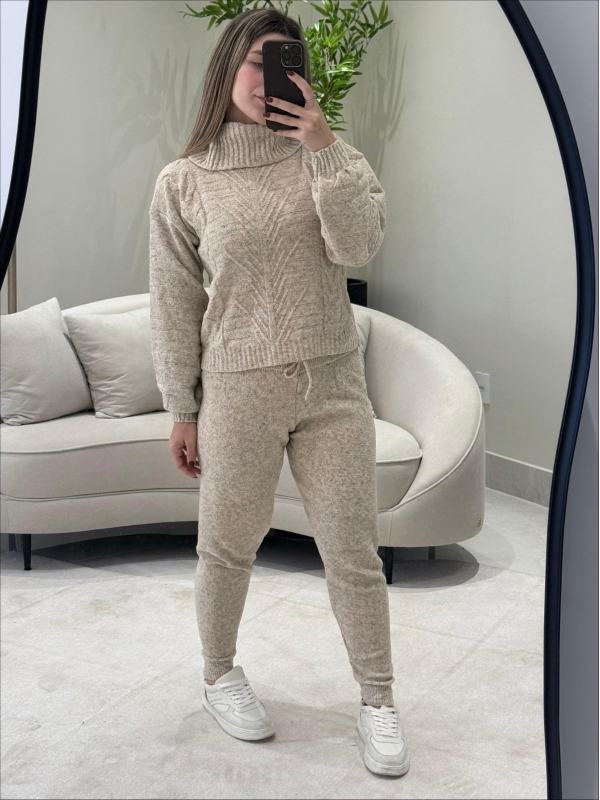 CONJUNTO MOUSSE BELLA - Bege Mescla