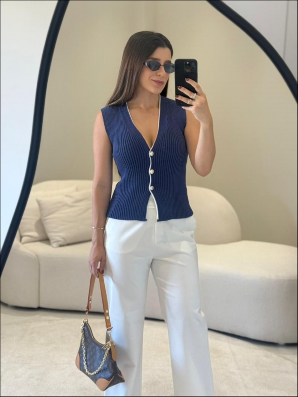 REGATA BICOLOR - AZUL JEANS/OFF WHITE