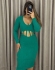 VESTIDO VAZADO CINTURA - Verde alpino