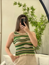 REGATA LISTRADA LUREX - Verde