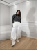 BLUSA ZIPER KEITY - PRETO COM BRANCO