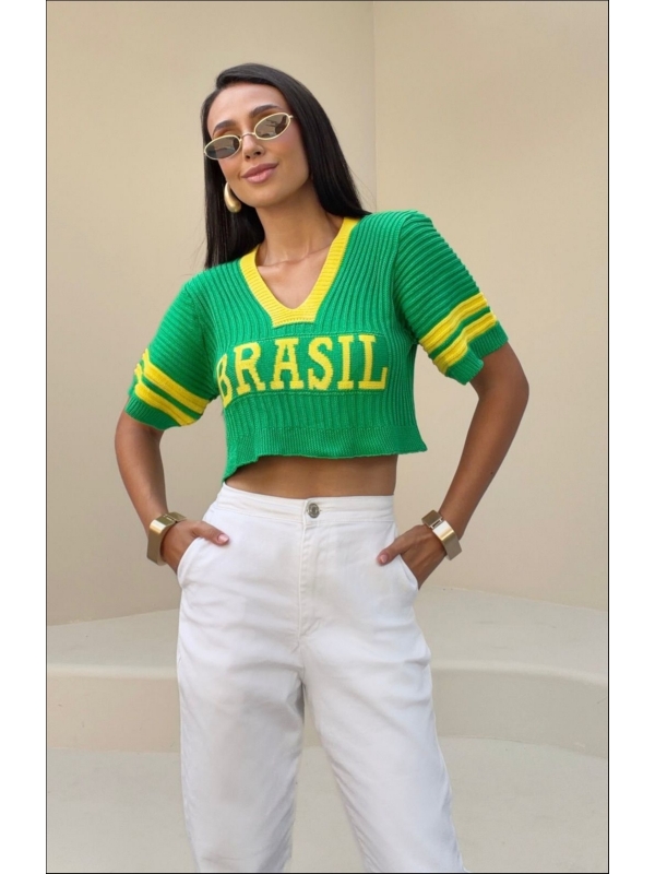 CROPPED NEW BRASIL - VERDE BANDEIRA