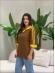 TSHIRT RENDADA BRASIL - MARROM/AMARELO