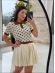 CROPPED BOTÕES POLO POÁ - OFF WHITE/ BRONZE