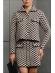 CONJUNTO SAIA JACARD MOUSSE - Marrom com bege