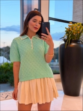 TSHIRT RELEVO FLORENCE - VERDE AGUA