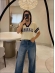 CROPPED NEW BRASIL - OFF WHITE/ AZUL BIC