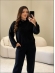 CONJUNTO FLORAL - PRETO