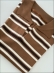 TSHIRT LISTRAS ARY - CARAMELO/OFF WHITE