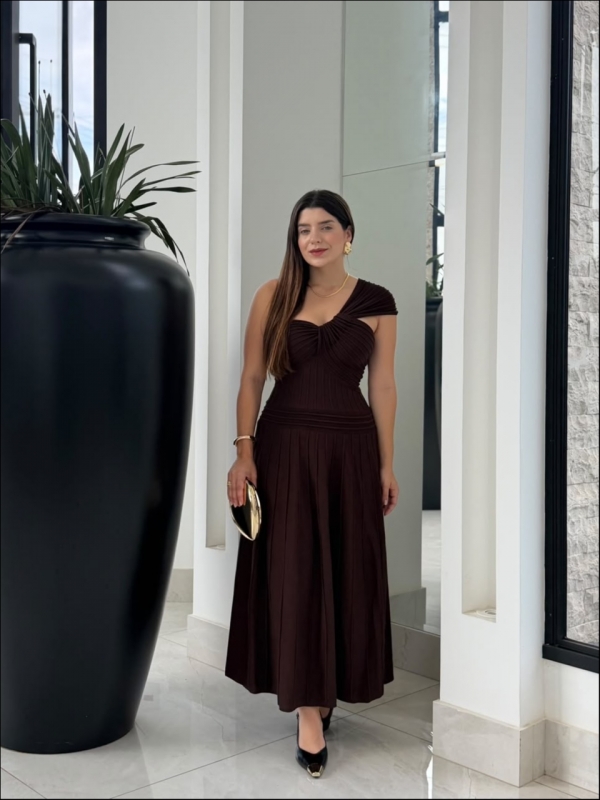 VESTIDO AMALIA - MARROM