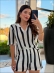 CONJUNTO SHORT LISTRAS VERTICAIS - BRANCO/ PRETO