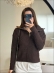 BLUSA ZIPER MOUSSE - MARROM