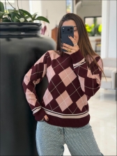 BLUSA ESCOCESA GERLANE - VINHO/ROSA