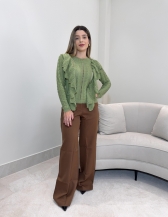 BLUSA BABADOS VERBÊNIA - Verde malva