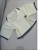 CROPPED GOLA POLO BANDEIRA - Off white com azul marinho