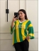 BLUSA LISTRADA BRASIL - VERDE/AMARELO/BRANCO