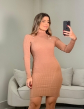 VESTIDO CRISTAL - Bege novo