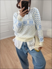 BLUSA JACARD ELZA - AZUL BEBE