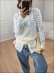 BLUSA JACARD ELZA - AZUL BEBE