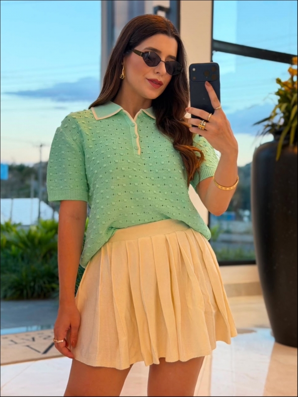 TSHIRT RELEVO FLORENCE - VERDE AGUA