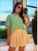 TSHIRT RELEVO FLORENCE - VERDE AGUA