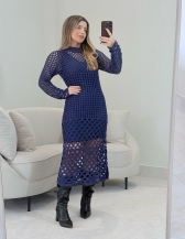 VESTIDO RENDADO THALIA - Azul