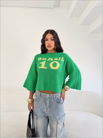 MAXI CROPPED MANGA FLARE BRASIL