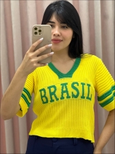 CROPPED NEW BRASIL - AMARELO