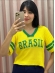 CROPPED NEW BRASIL - AMARELO